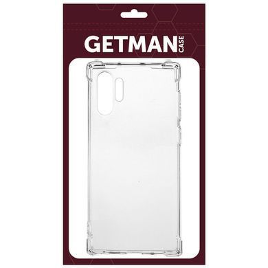 TPU чохол GETMAN Ease logo посилені кути для Samsung Galaxy Note 10 Plus Безбарвний (прозорий)