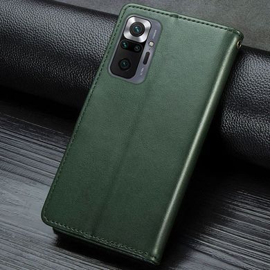 Шкіряний чохол-книжка GETMAN Gallant (PU) для Xiaomi Redmi Note 10 Pro / 10 Pro Max Зелений