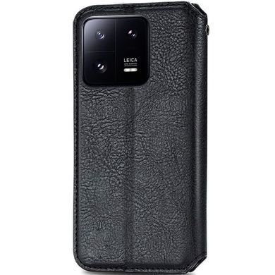 Кожаный чехол-книжка GETMAN Cubic (PU) для Xiaomi 13 Черный