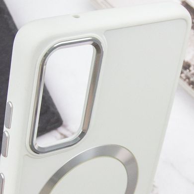 TPU чохол Bonbon Metal Style with MagSafe для Samsung Galaxy S23 FE Білий / White