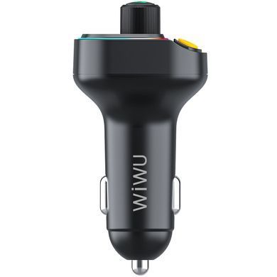 АЗУ FM модулятор WIWU QC031 MP3 Car PD20W+QC3.0 (2USB-A/1C) Black