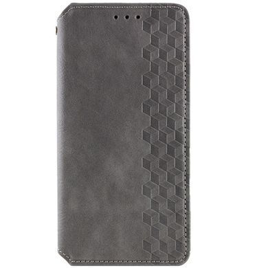 Шкіряний чохол-книжка GETMAN Cubic (PU) для Samsung Galaxy A06 Сірий