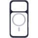 Чохол TPU+PC GETMAN Moon Clear with MagSafe для Apple iPhone 17 (6.3") Blue фото 3