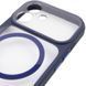 Чохол TPU+PC GETMAN Moon Clear with MagSafe для Apple iPhone 17 (6.3") Blue фото 4