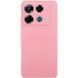 Чехол TPU GETMAN Liquid Silk Full Camera для Infinix Note 40 Pro 4G Розовый / Pink