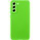 Чохол TPU GETMAN Liquid Silk Full Camera для Samsung Galaxy S21 FE Салатовий / Neon Green
