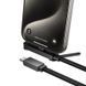Дата кабель Hoco U150 Exquisite side plug and stand Type-C to Type-C 60W (1.2m) Black фото 6