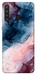 Чехол itsPrint Розово-голубые разводы для Samsung Galaxy A21