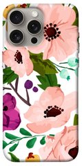 Чохол itsPrint Акварельні квіти для Apple iPhone 15 Pro Max (6.7")
