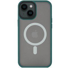 TPU+PC чехол Metal Buttons with MagSafe для Apple iPhone 14 (6.1") Зеленый