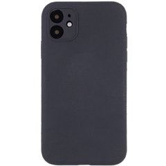 Чехол Silicone Case Full Camera Protective (AA) NO LOGO для Apple iPhone 12 (6.1") Серый / Dark Gray