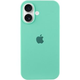 Чехол Silicone Case Full Protective (AA) для Apple iPhone 16 Plus (6.7") Бирюзовый / Marine Green