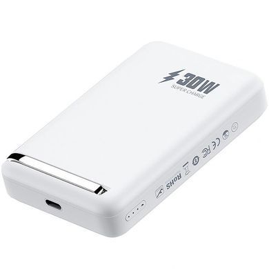 Портативний ЗП Power Bank WIWU Wi-P031 Magnetic з БЗП Qi2 30W 10000 mAh White