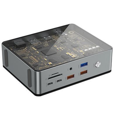 Уценка Переходник HUB WIWU Matrix docking station 16in1 W1601 Вскрытая упаковка / Gray
