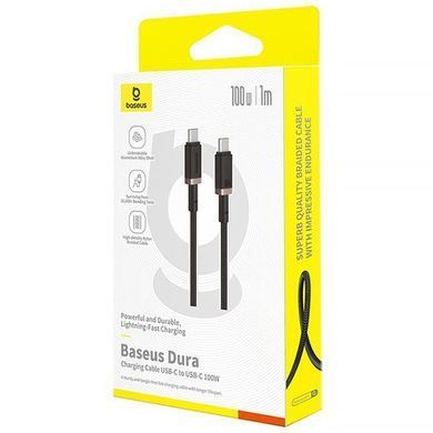 Дата кабель Baseus Dura Series Fast Charging Type-C to Type-C 100W (1m) (P10377803U01) Gold / Black