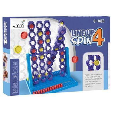 Настольная интерактивная игра Ummi 22048 Line Up Spin 4 Blue