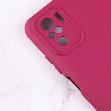 Чехол Silicone Cover Full Camera without Logo (A) для Xiaomi Redmi Note 10 / Note 10s Бордовый / Marsala