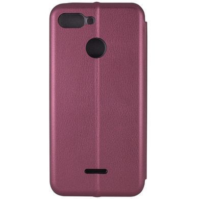 Кожаный чехол-книжка Classy для Xiaomi Redmi 6 Бордовый