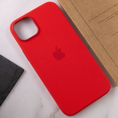Чехол Silicone case (AAA) full with Magsafe для Apple iPhone 14 (6.1") Красный / Red