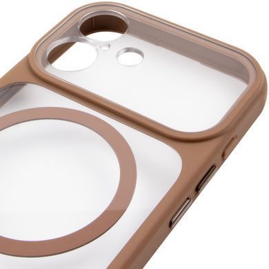 Чехол TPU+PC GETMAN Moon Clear with MagSafe для Apple iPhone 17 (6.3") Brown