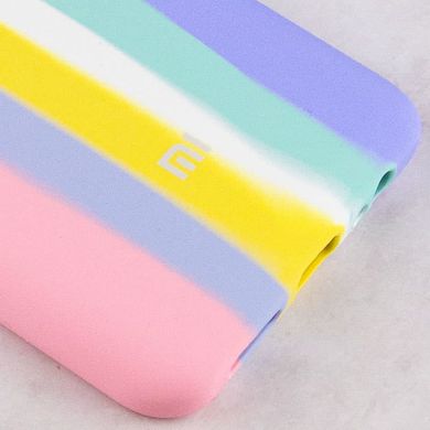 Уценка Чехол Silicone Cover Full Rainbow для Xiaomi Redmi Note 10 / Note 10s Эстетический дефект / Розовый / Сиреневый