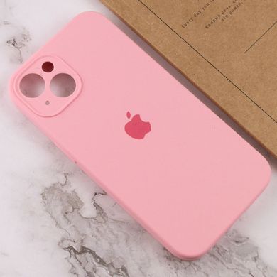 Чехол Silicone Case Full Camera Protective (AA) для Apple iPhone 15 Plus (6.7") Розовый / Light pink