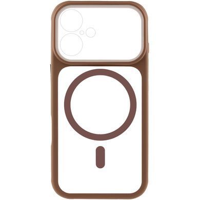 Чехол TPU+PC GETMAN Moon Clear with MagSafe для Apple iPhone 17 (6.3") Brown