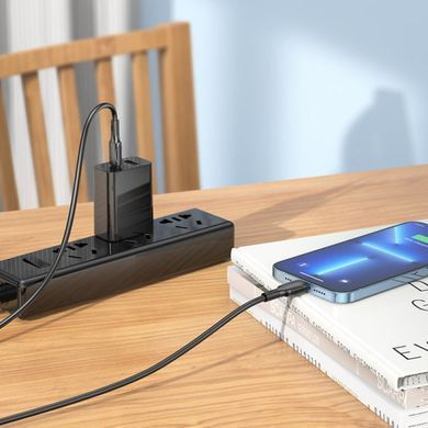 Дата кабель Borofone BX80 Succeed Type-C to Lightning 20W (1m) Black