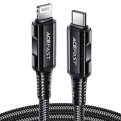 Уцінка Дата кабель Acefast MFI C4-01 USB-C to Lightning aluminum alloy (1.8m) Відкрита упаковка / Black