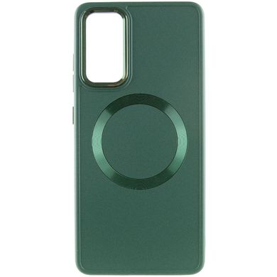 TPU чохол Bonbon Metal Style with MagSafe для Samsung Galaxy S22 Зелений / Army Green