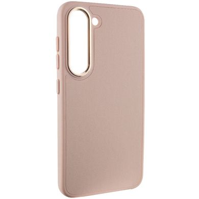 Шкіряний чохол Bonbon Leather Metal Style для Samsung Galaxy S22+ Рожевий / Light pink