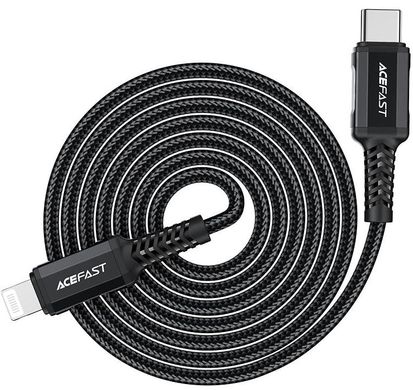 Уценка Дата кабель Acefast MFI C4-01 USB-C to Lightning aluminum alloy (1.8m) Вскрытая упаковка / Black