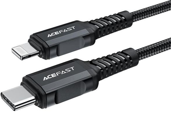 Уцінка Дата кабель Acefast MFI C4-01 USB-C to Lightning aluminum alloy (1.8m) Відкрита упаковка / Black