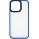 TPU+PC чехол Metal Buttons для Apple iPhone 14 / 13 (6.1") Голубой / Light Blue