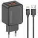 Уценка СЗУ Amaya E110L 2.4A (2USB-A) + кабель USB to Lightning Поврежденная упаковка / Black фото 1