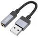 Переходник Hoco UPA32D Clever USB to 3.5mm Black фото 3