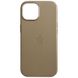 Кожаный чехол Leather Case (AAA) with MagSafe and Animation для Apple iPhone 15 (6.1") Light Brown фото 1