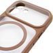 Чехол TPU+PC GETMAN Moon Clear with MagSafe для Apple iPhone 17 (6.3") Brown фото 4