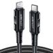 Уценка Дата кабель Acefast MFI C4-01 USB-C to Lightning aluminum alloy (1.8m) Вскрытая упаковка / Black фото 1