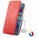 Кожаный чехол книжка GETMAN Mandala (PU) для Xiaomi Redmi Note 10 / Note 10s Красный фото 3