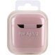 Силиконовый футляр с микрофиброй для наушников Airpods 1/2 Розовый / Pink Sand фото 5