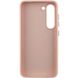 Кожаный чехол Bonbon Leather Metal Style для Samsung Galaxy S22+ Розовый / Light pink фото 3
