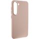 Кожаный чехол Bonbon Leather Metal Style для Samsung Galaxy S22+ Розовый / Light pink фото 2