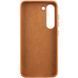 Кожаный чехол Bonbon Leather Metal Style для Samsung Galaxy S23 Коричневый / Brown фото 3