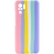 Уценка Чехол Silicone Cover Full Rainbow для Xiaomi Redmi Note 10 / Note 10s Эстетический дефект / Розовый / Сиреневый фото 1