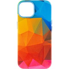 Шкіряний чохол Colour Splash with MagSafe для Apple iPhone 14 (6.1") Red / Blue