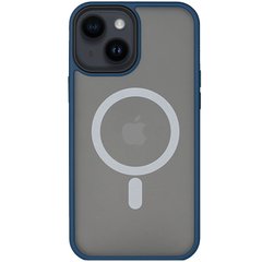 TPU+PC чохол Metal Buttons with MagSafe для Apple iPhone 14 Plus (6.7") Синій