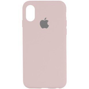 Чехол Silicone Case Full Protective (AA) для Apple iPhone XS Max (6.5") Розовый / Chalk Pink