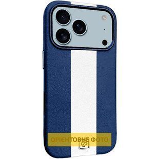 Кожаный чехол Rally with MagSafe для Apple iPhone 17 (6.3") Blue / White