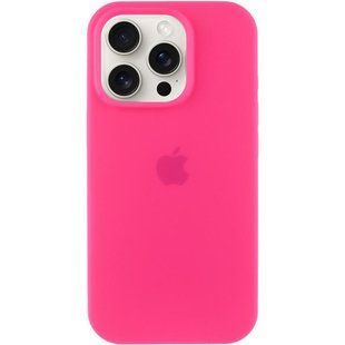 Чохол Silicone Case Full Protective (AA) для Apple iPhone 16 Pro (6.3") Рожевий / Barbie pink